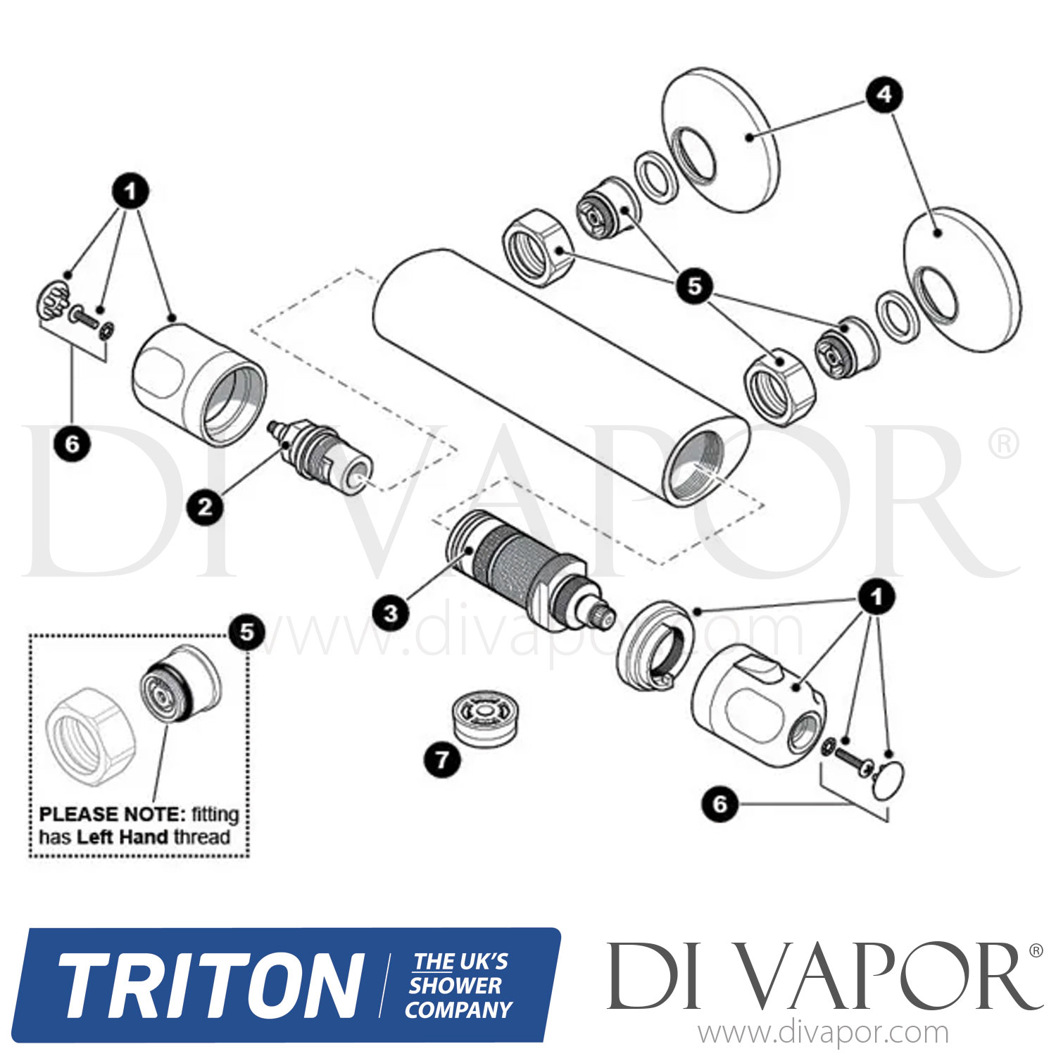 Triton Dove Eco Bar Mixer Shower Spare Parts TR DV 812
